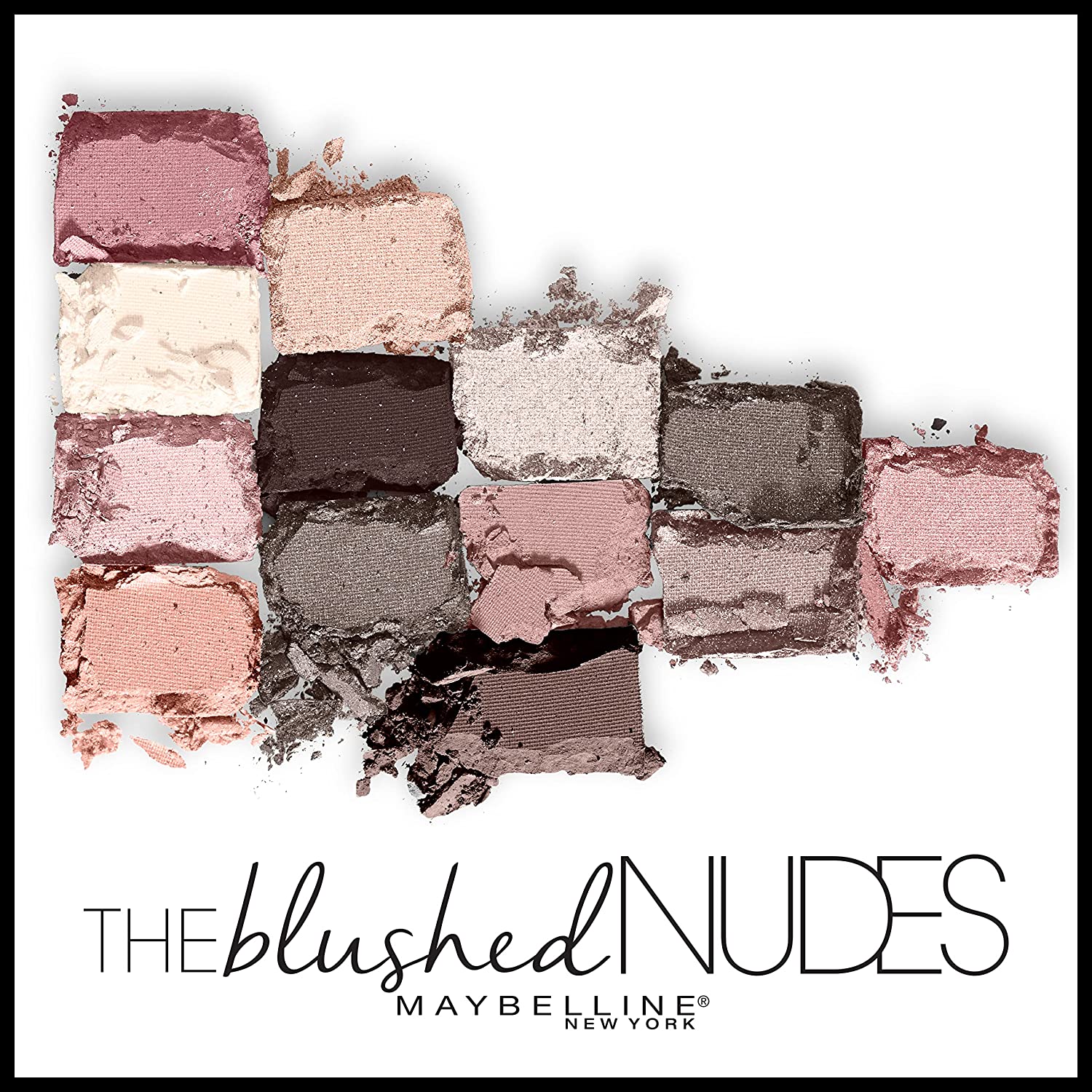 Maybelline The Blushed Nudes Eyeshadow Palette, Includes 12 Pigmented Shades and 2 Double Ended Eye Makeup Applicators, 1 Count - Image 3